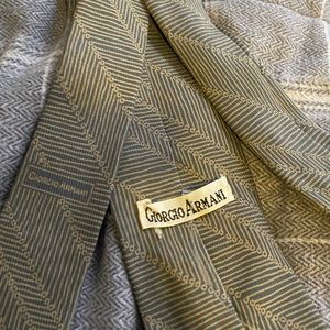 Vintage Giorgio Armani tie grey euc mens